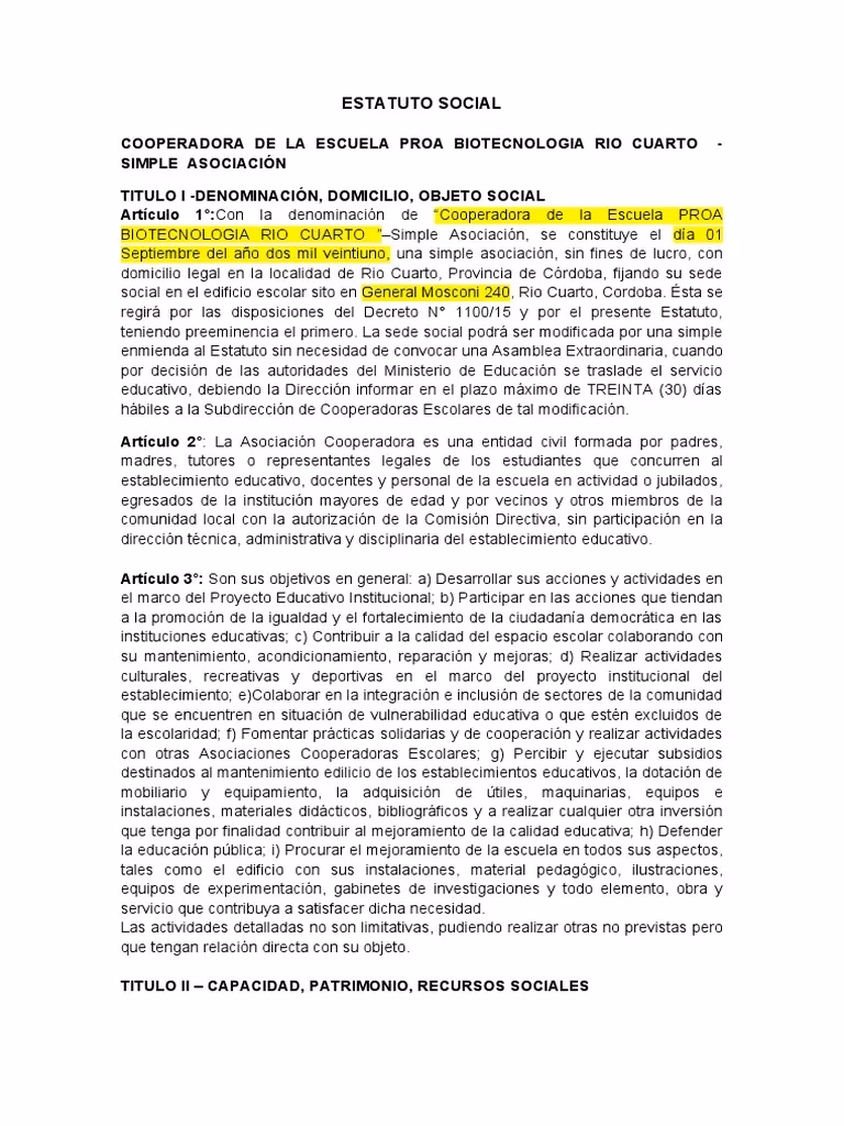 ¿Cuánto duran los cargos en una cooperadora escolar?