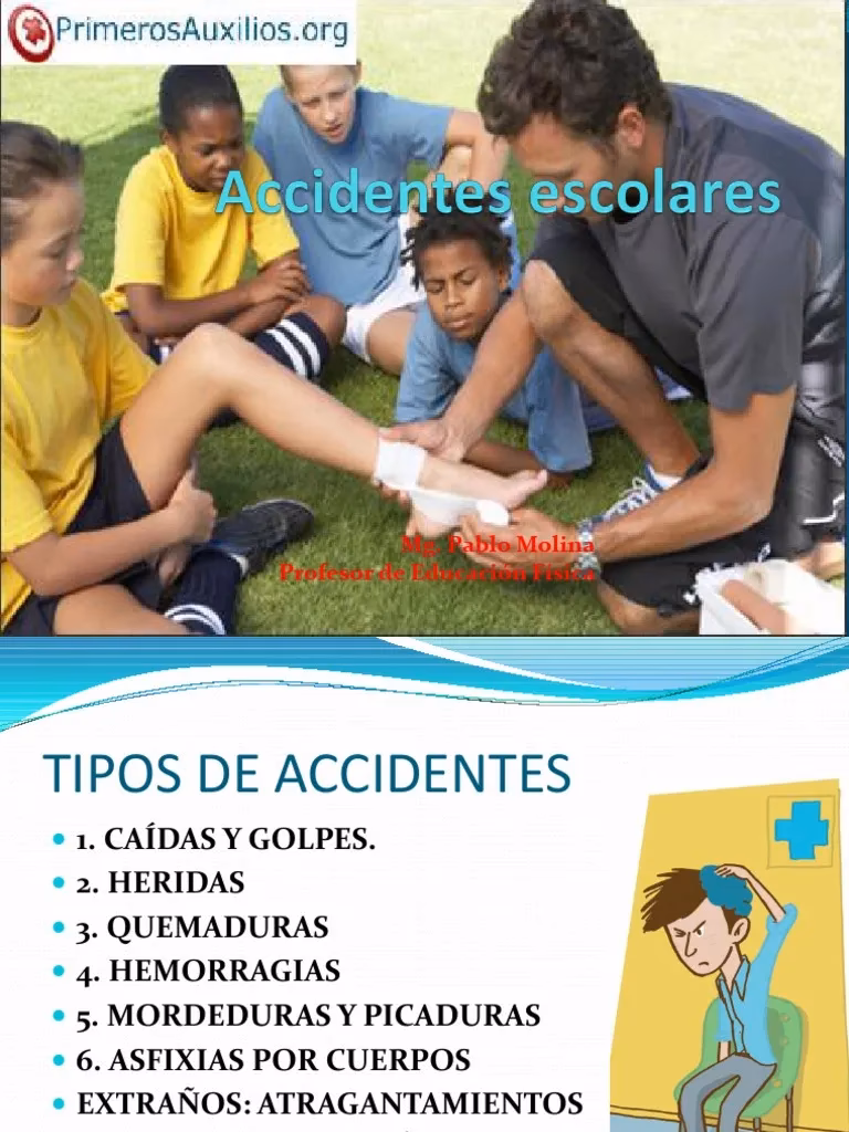 ¿Cuáles son los accidentes más comunes en las escuelas?