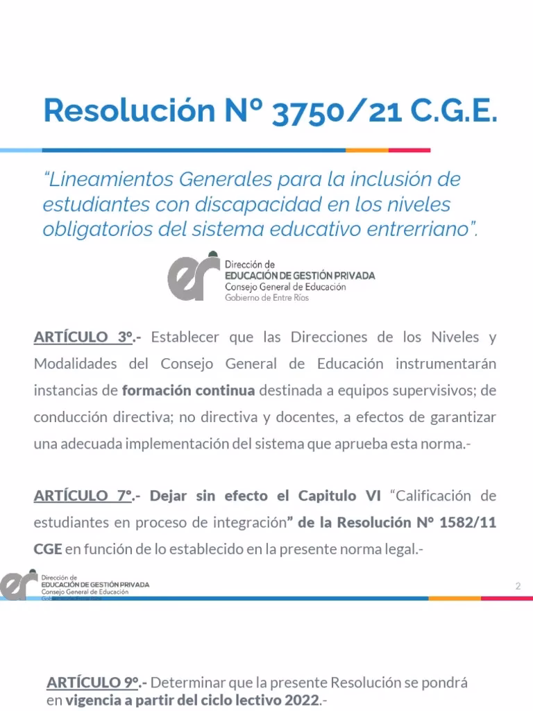 ¿Qué plantea la resolución 3750?