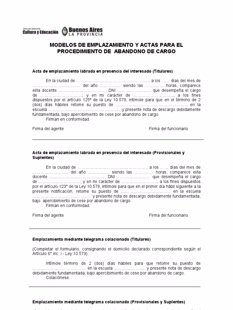 ¿Qué es un acta de abandono?