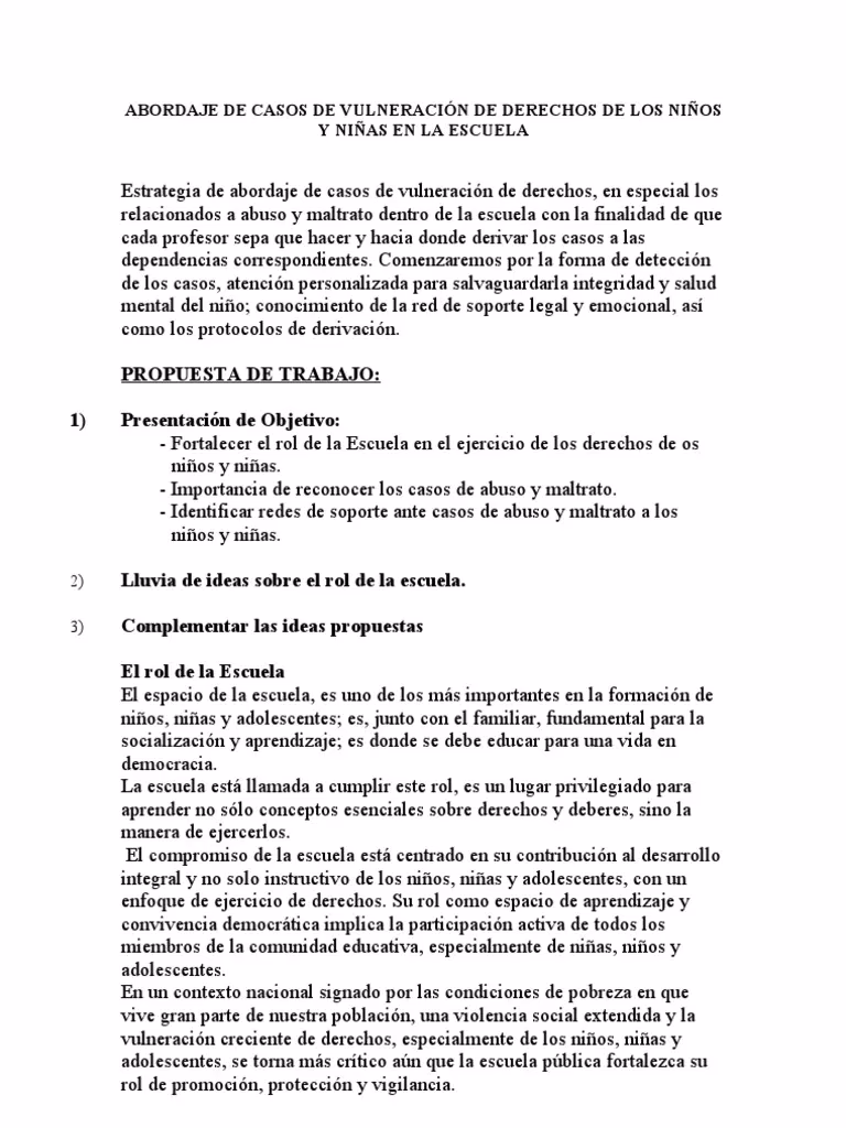 ¿Qué debe hacer un docente cuando detecta una situación de vulneración de derechos?
