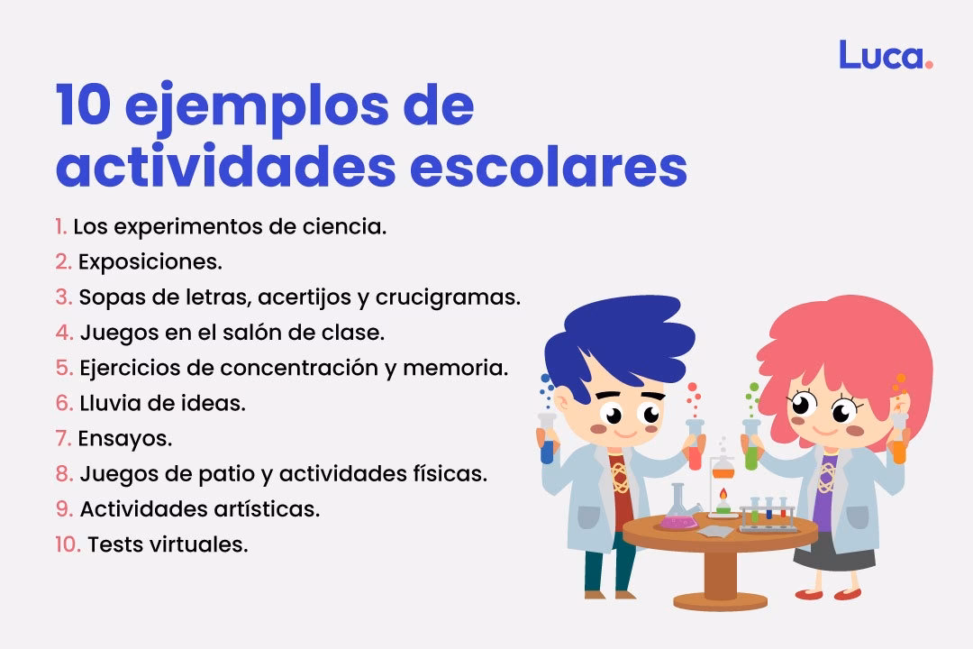 ¿Qué son las actividades escolares y ejemplos?