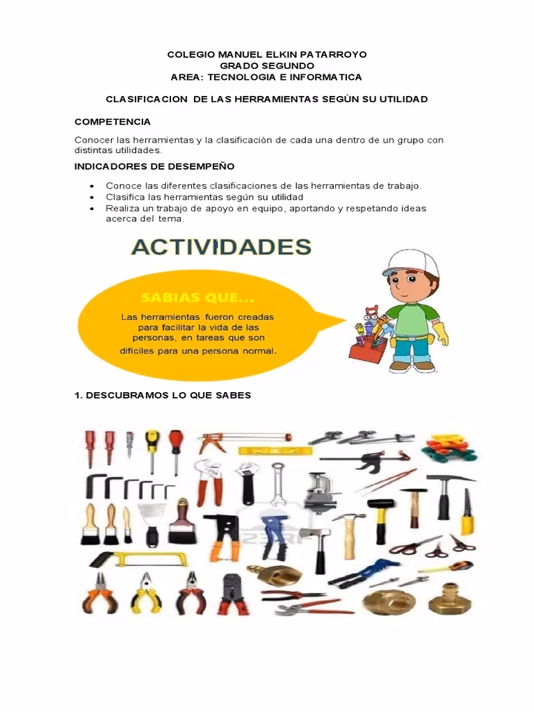 ¿Qué son las herramientas y 5 ejemplos?