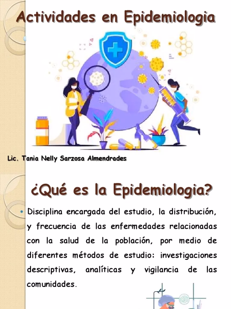 ¿Cuáles son las actividades de la epidemiología?