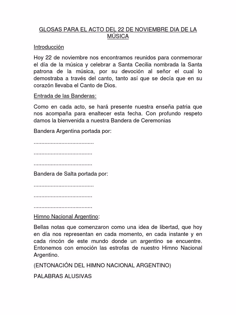 ¿Qué son las glosas en los actos?