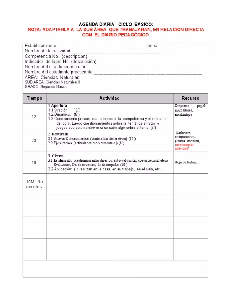 ¿Cómo elaborar una agenda diaria?