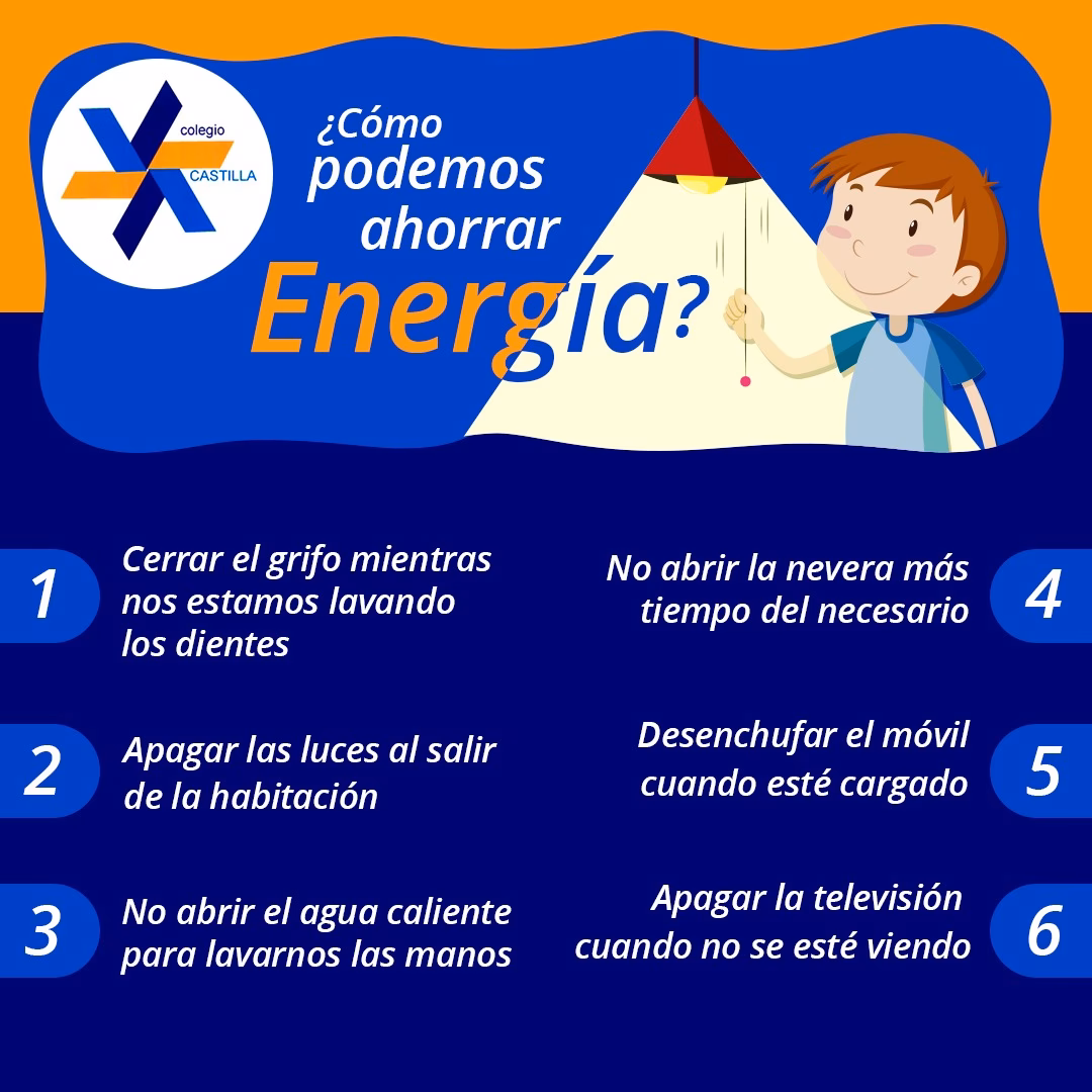 ¿Cómo se puede ahorrar energía en la escuela?