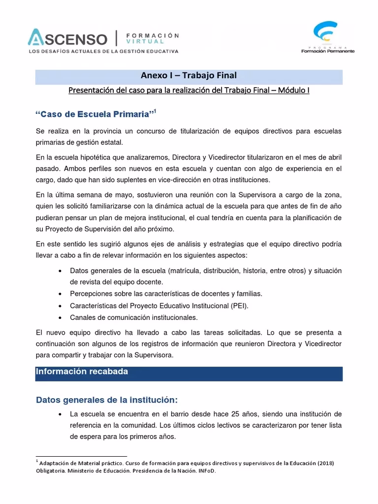 ¿Qué es un anexo en una escuela?