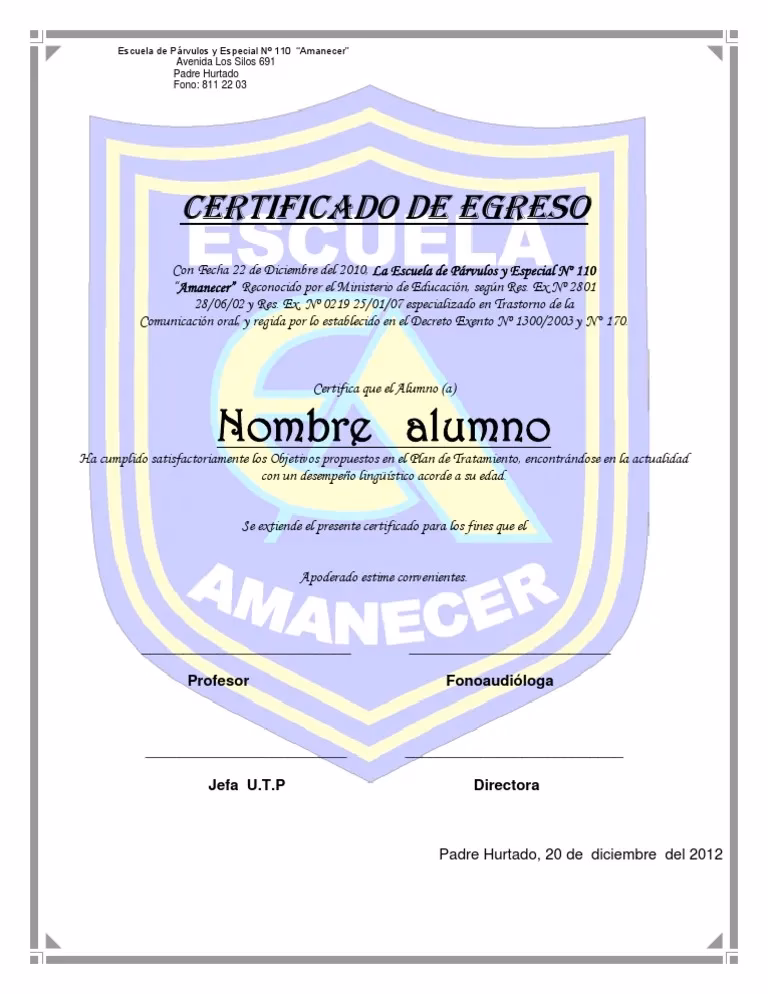 ¿Qué es el ano de egreso?