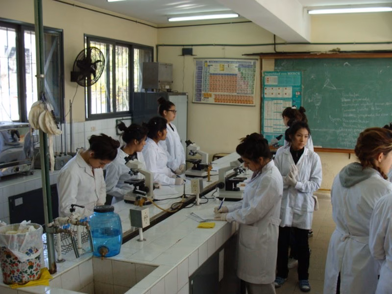 ¿Qué actividades se realizan en un laboratorio escolar?