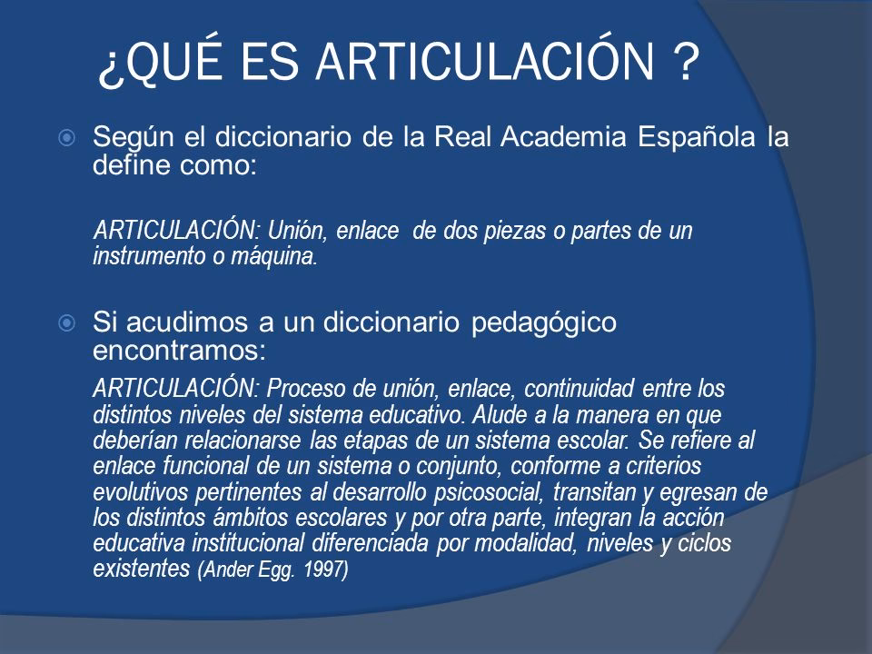 ¿Qué es la articulación de los contenidos?