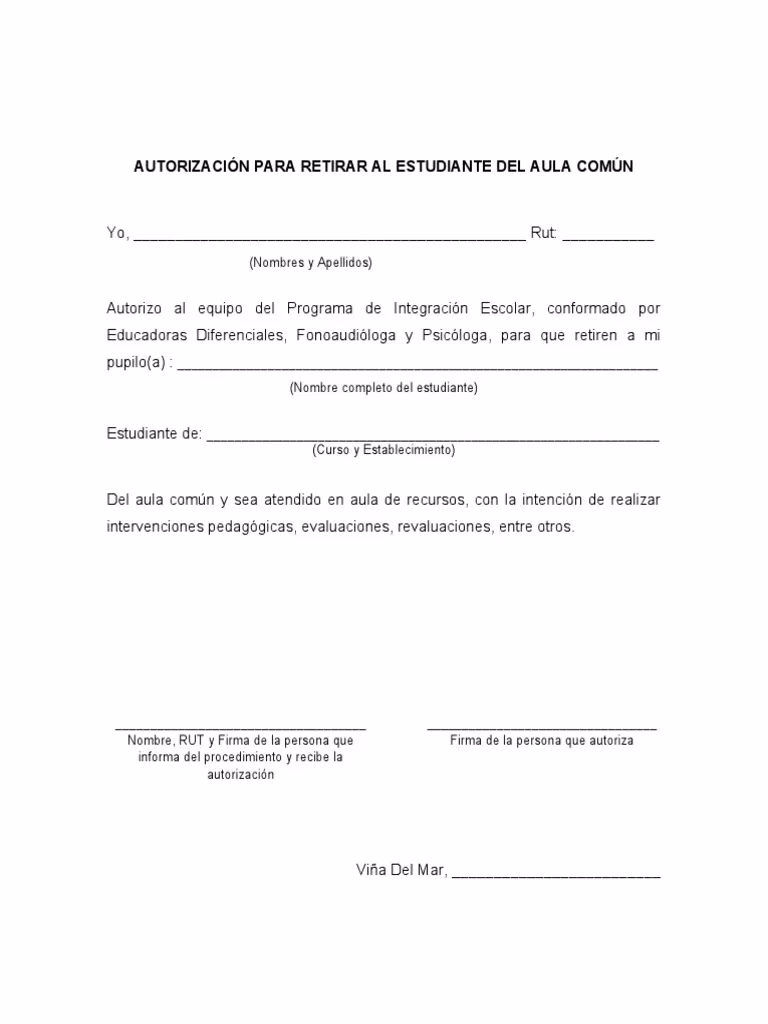 ¿Cómo redactar una autorización para mi hijo?