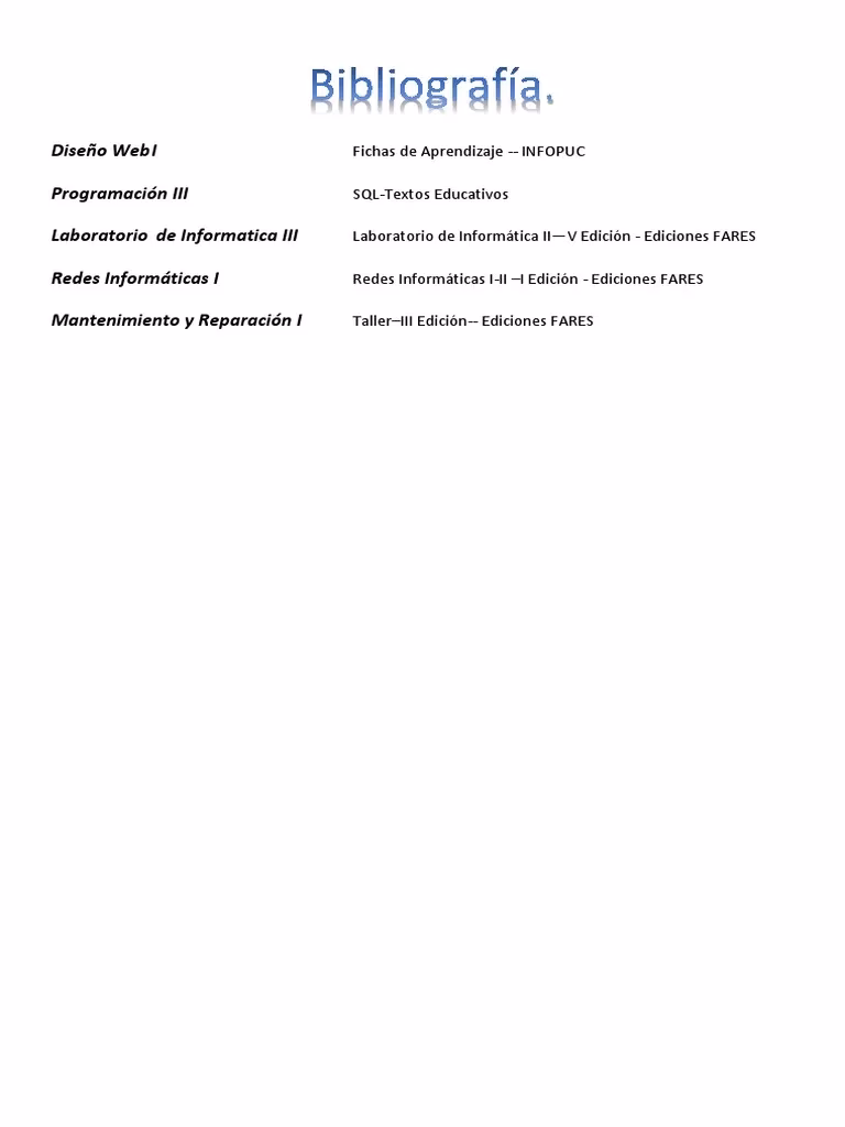 ¿Qué es la bibliografía en informática?
