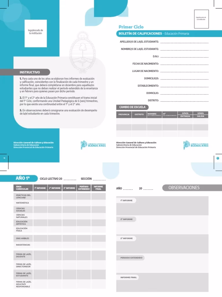¿Cómo se califica en primaria en Buenos Aires?