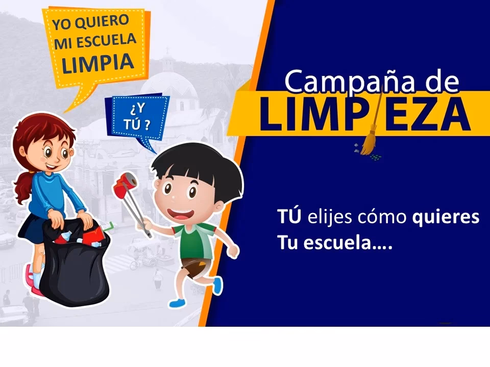 ¿Cuál es el objetivo de una campaña de limpieza en un centro escolar?