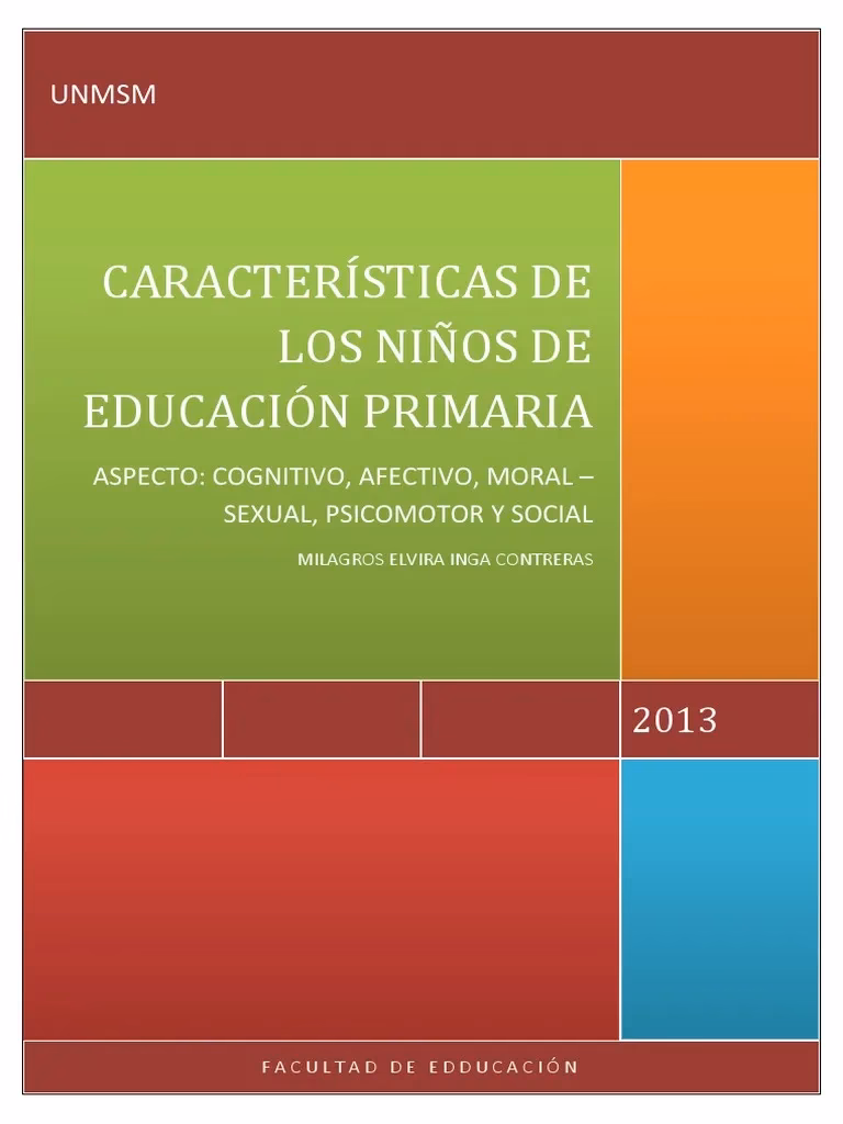 ¿Cuáles son las características de un niño escolar?