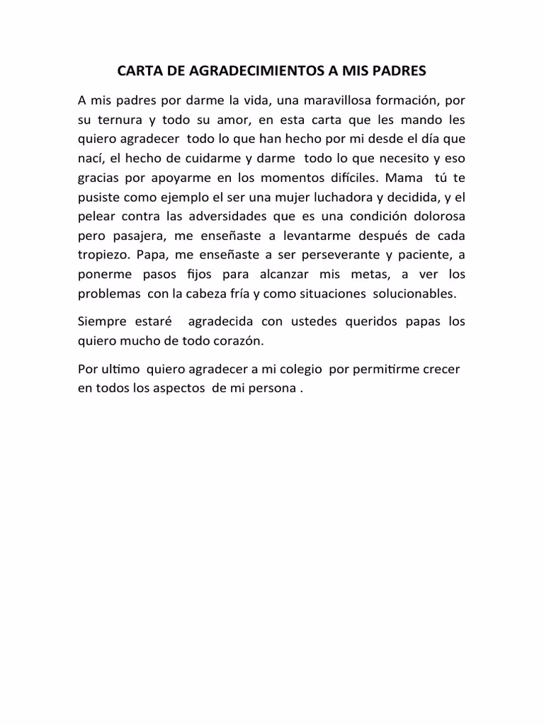 ¿Cómo puedo agradecer a mis padres por su apoyo en mis estudios?
