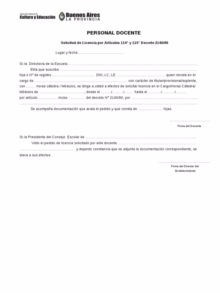 ¿Cuándo un docente puede pedir licencia?