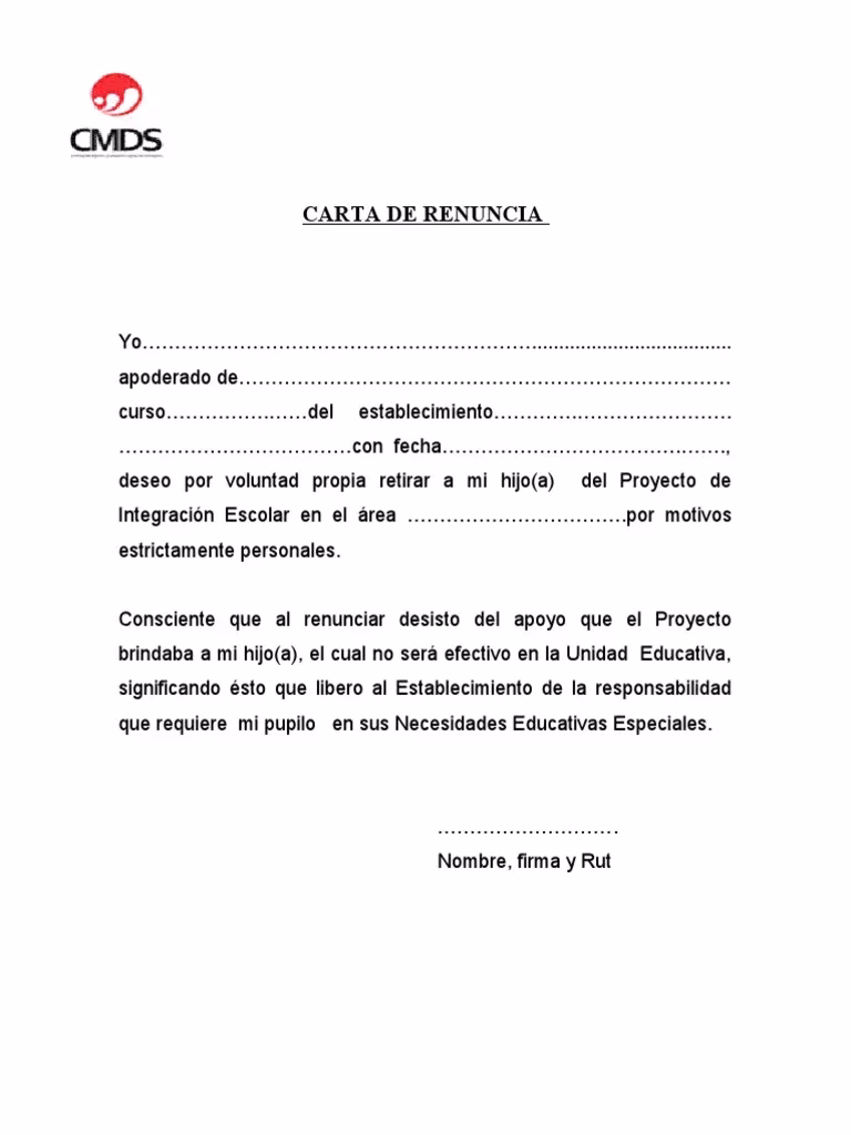 ¿Cómo se redacta una carta para renunciar?