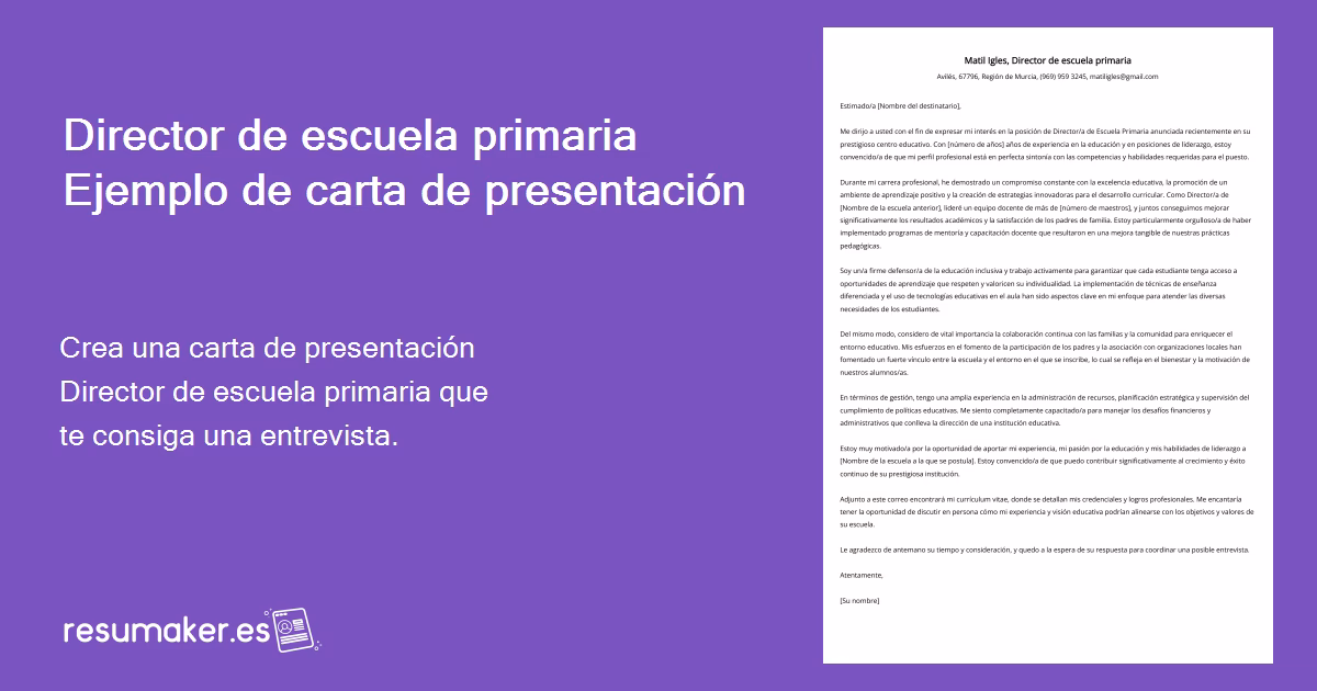 ¿Cuál es un ejemplo de carta de solicitud de maestro de primaria?