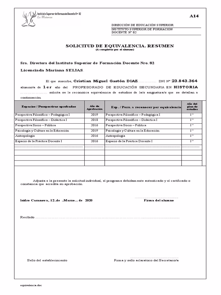¿Qué es un certificado de equivalencia de estudios?