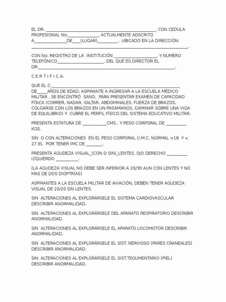 ¿Qué estudios médicos te piden para entrar al ejército?