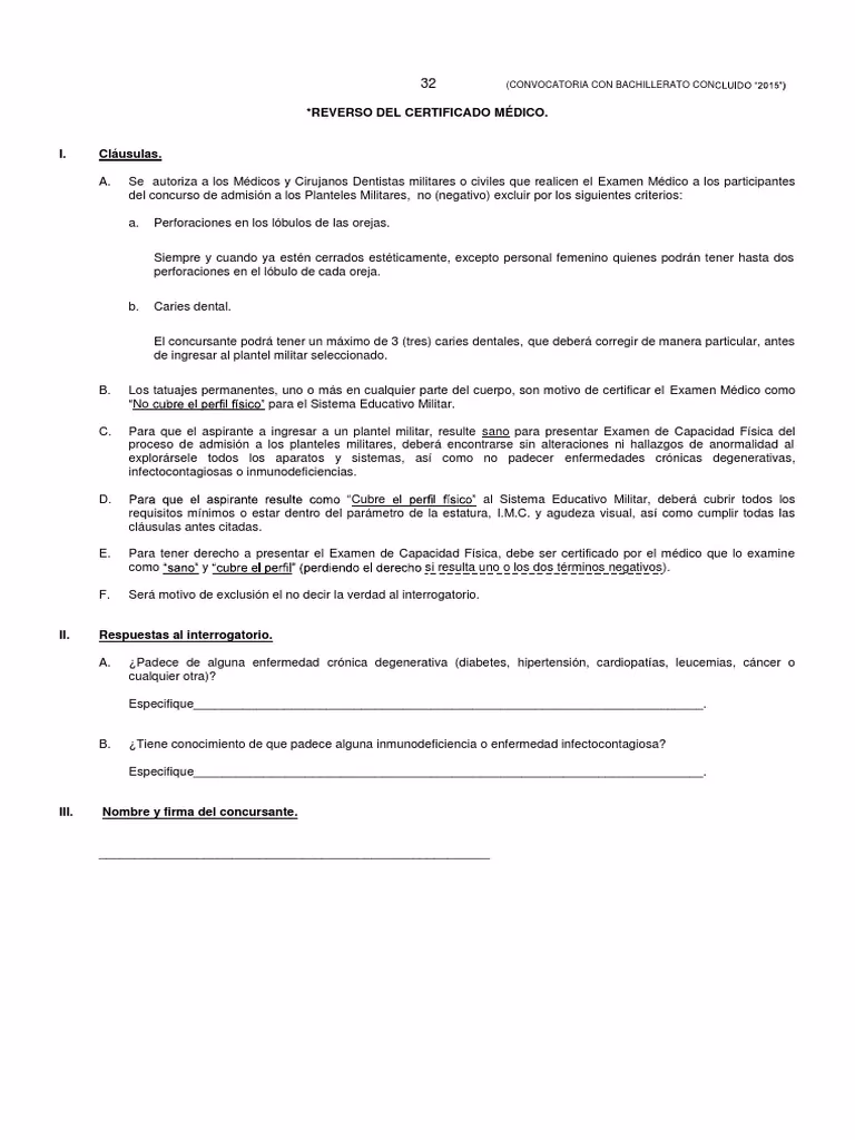 ¿Qué debe decir un certificado médico para colegio?