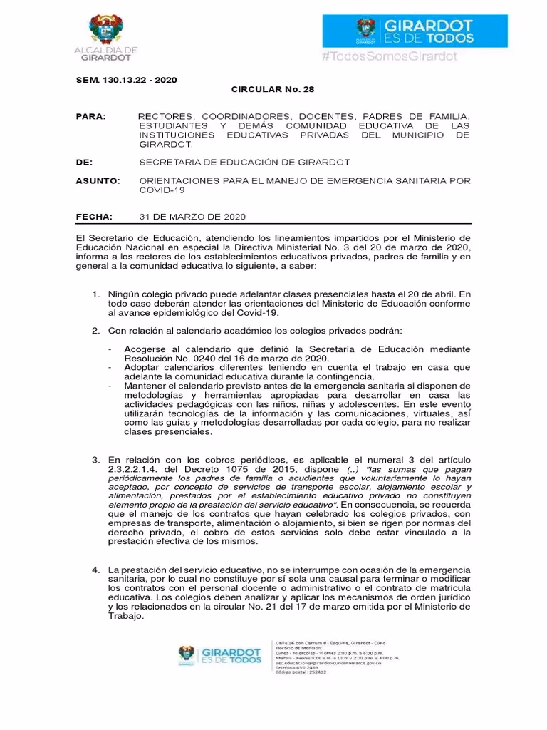 ¿Qué es un circular en una escuela?