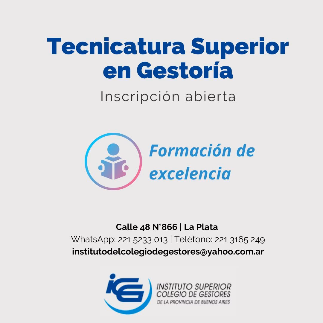 ¿Dónde se estudia para ser gestor en la plata?