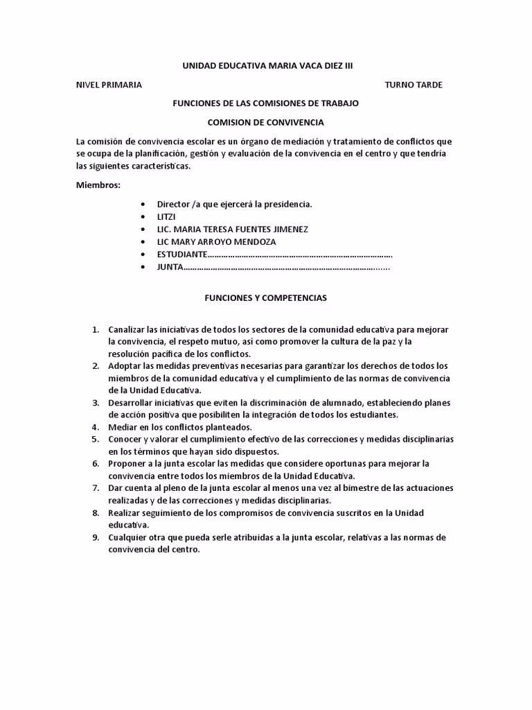 ¿Cuáles son las comisiones de trabajo?