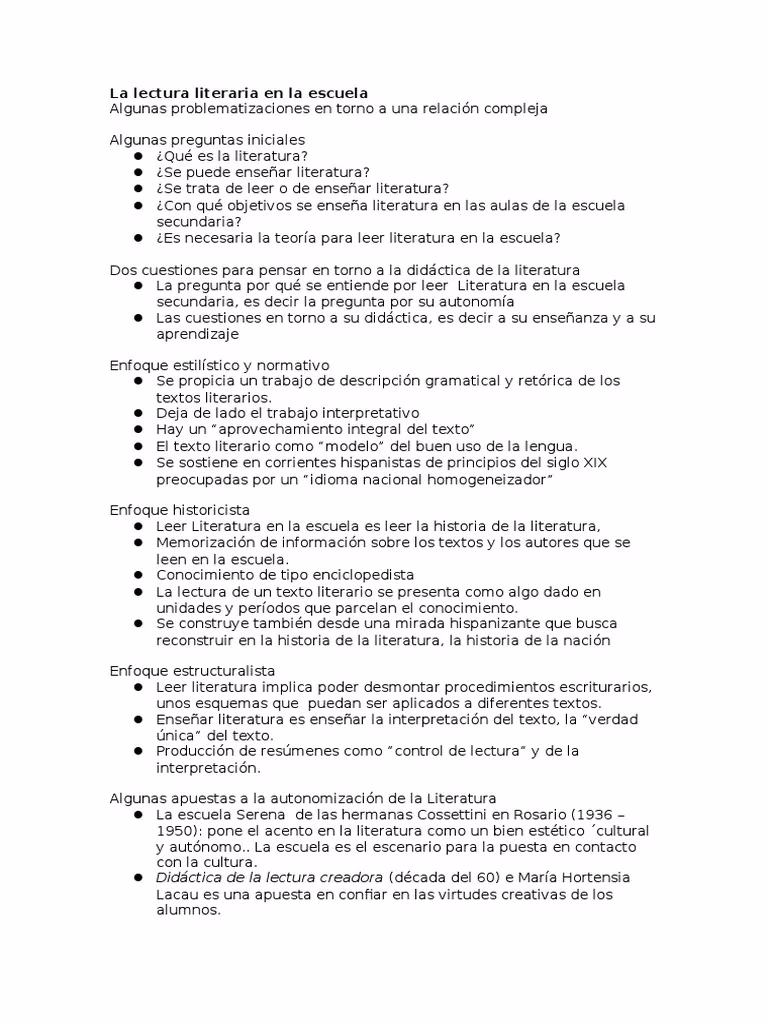 ¿Qué se enseña en una clase de literatura?