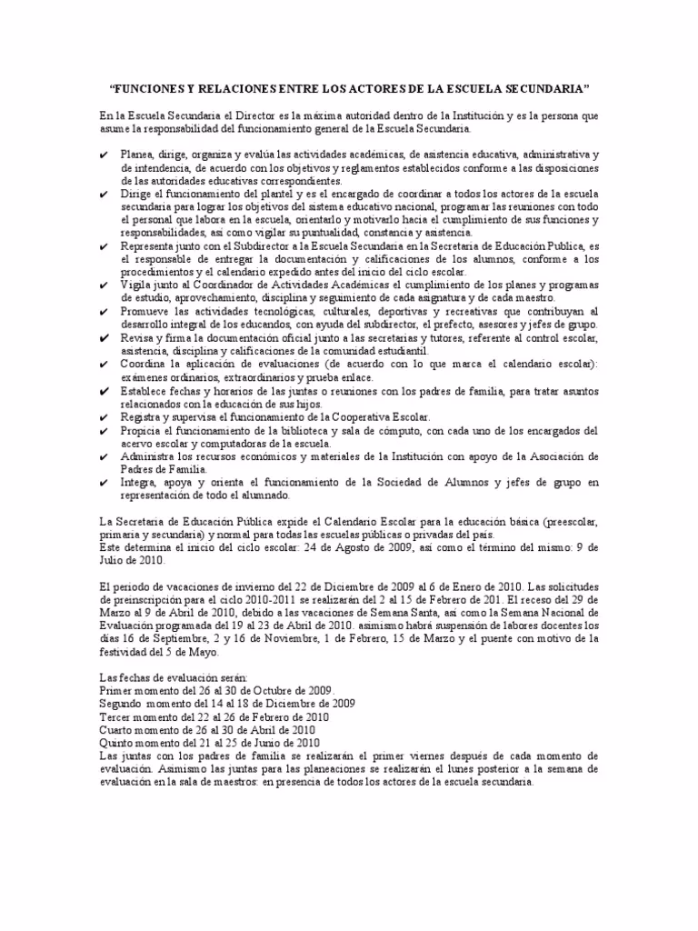 ¿Qué son los actores de la escuela?