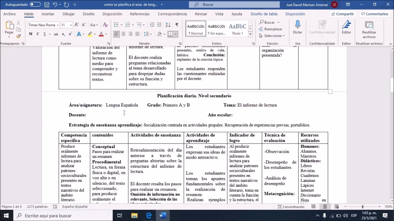 ¿Qué se debe tomar en cuenta a la hora de planificar?