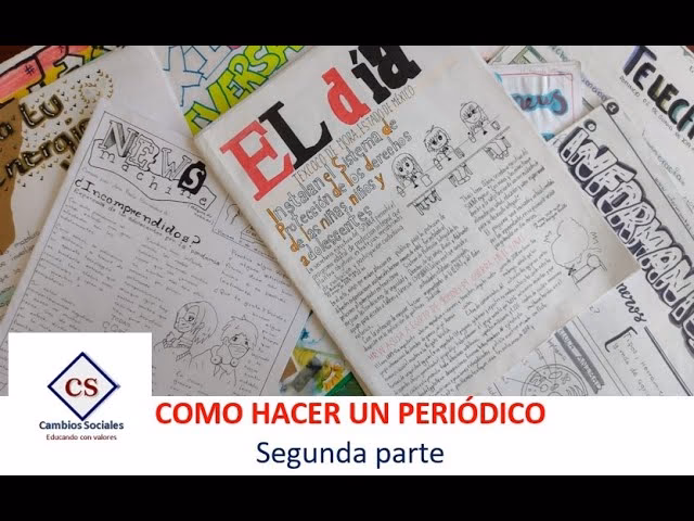 ¿Qué va en un periódico escolar?