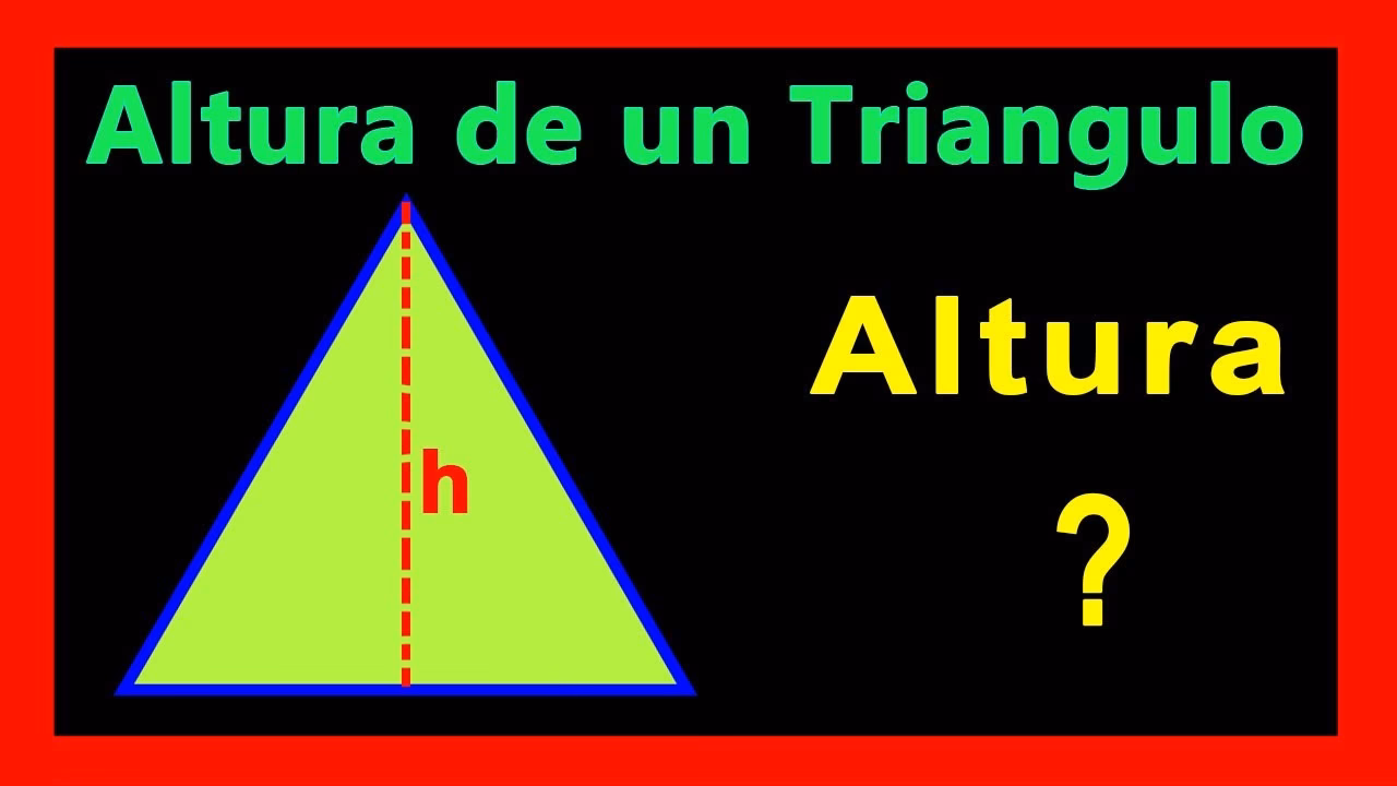 ¿Cómo se mide la altura del triángulo?