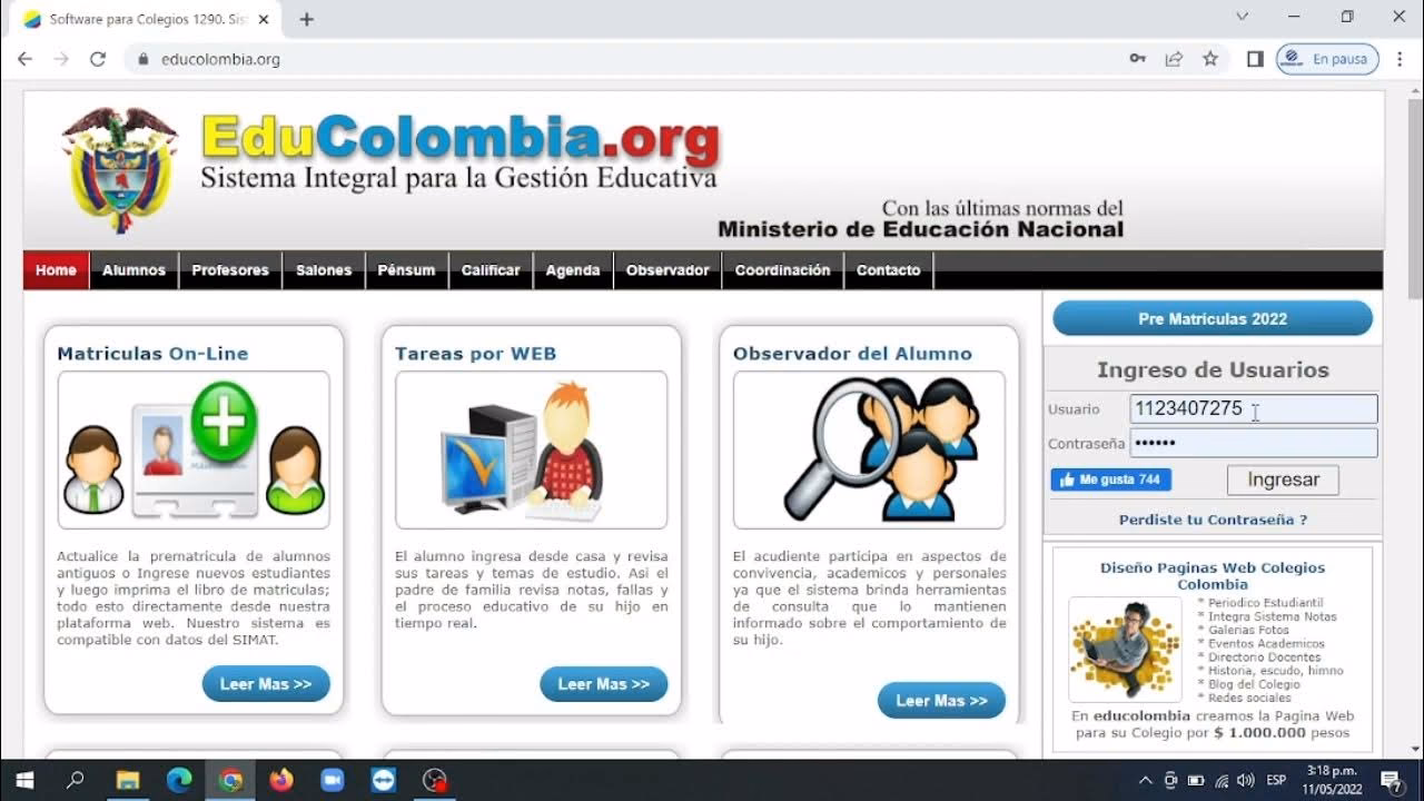 ¿Dónde puedo ver las notas de mi hijo en Colombia?