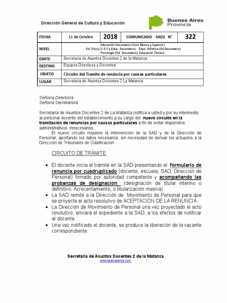 ¿Cómo renunciar a mi plaza docente?