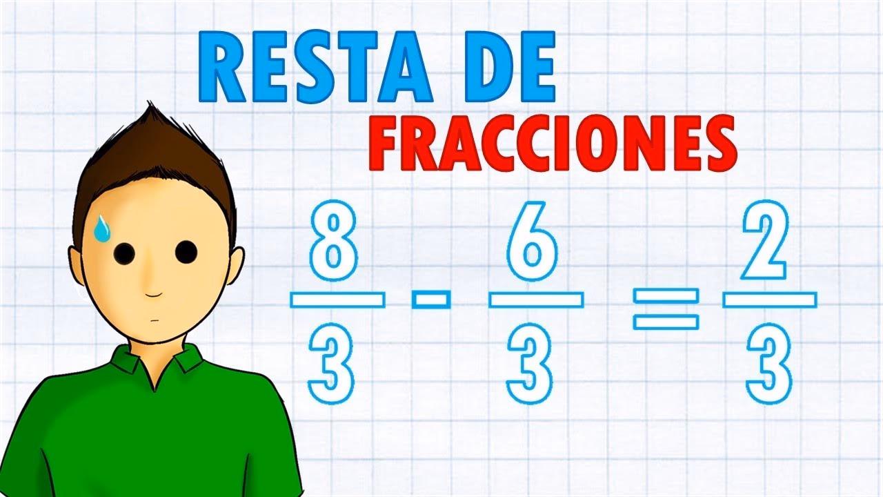 ¿Cuál es la regla para restar fracciones?