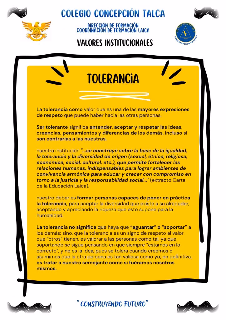¿Cuáles son 10 formas de tolerancia?