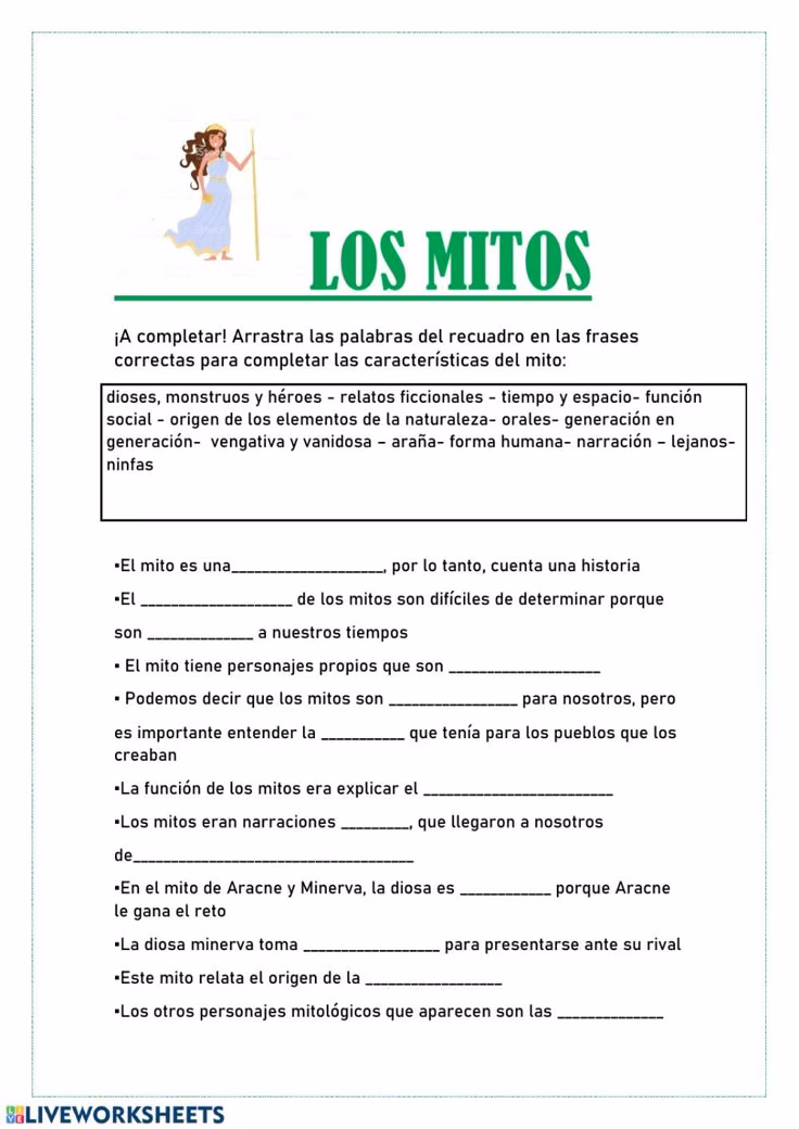 ¿Qué temas se trabajan en los mitos?