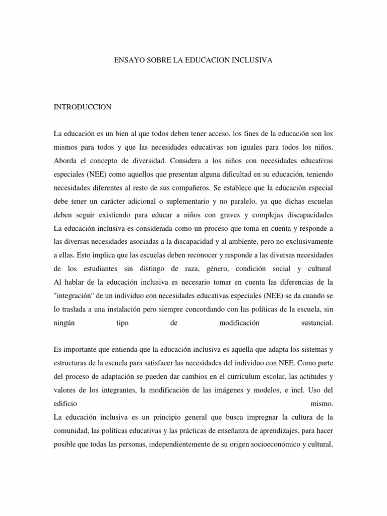¿Qué es la conclusión inclusión?