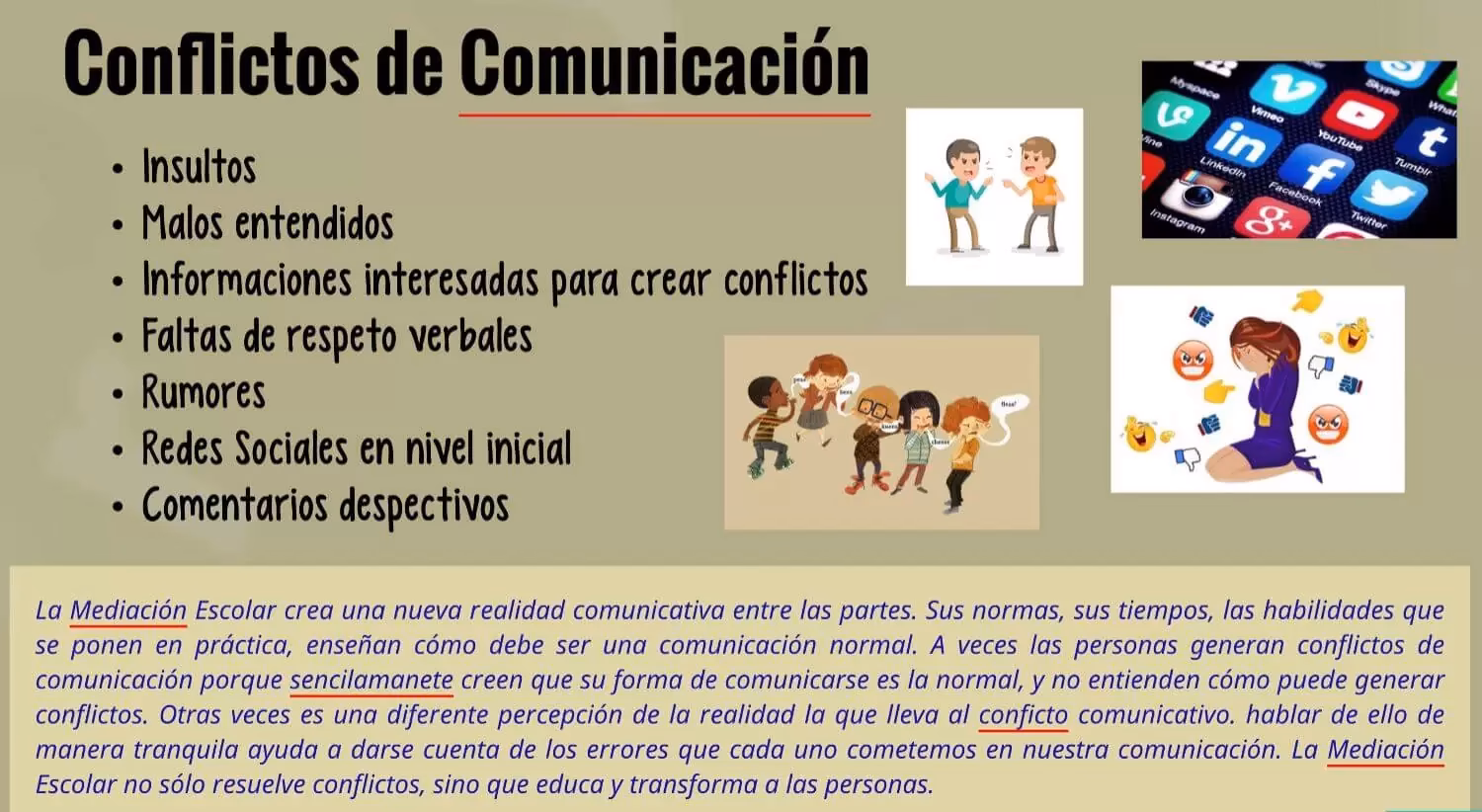 ¿Cuáles son los conflictos más comunes entre estudiantes?