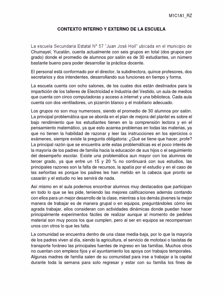 ¿Qué son el contexto interno y externo?