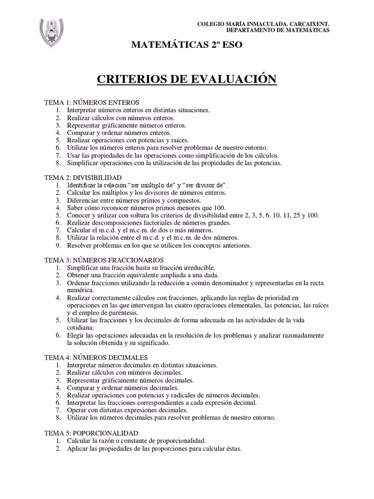 ¿Dónde puedo ver los criterios de evaluación?