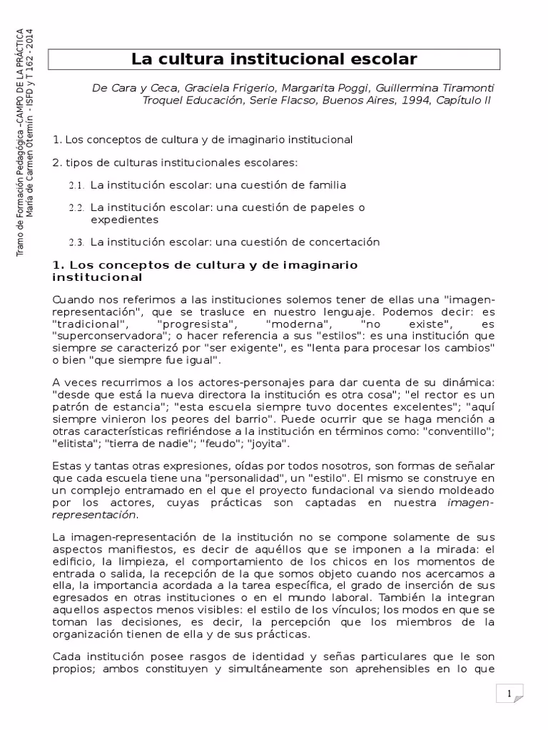 ¿Cómo describes la cultura de la escuela?