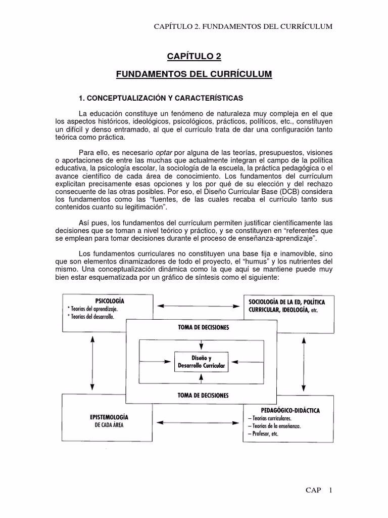 ¿Qué es la fundamentación del currículum?