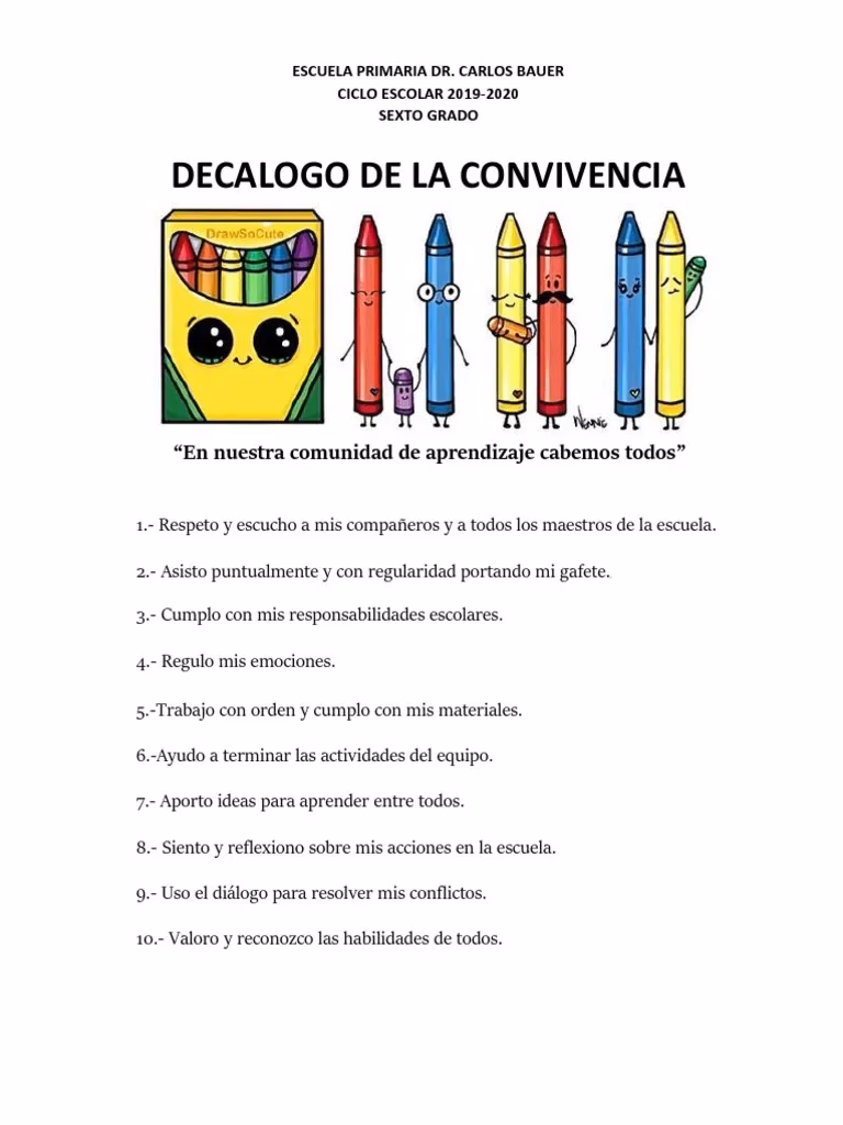 ¿Qué es un decálogo educativo?