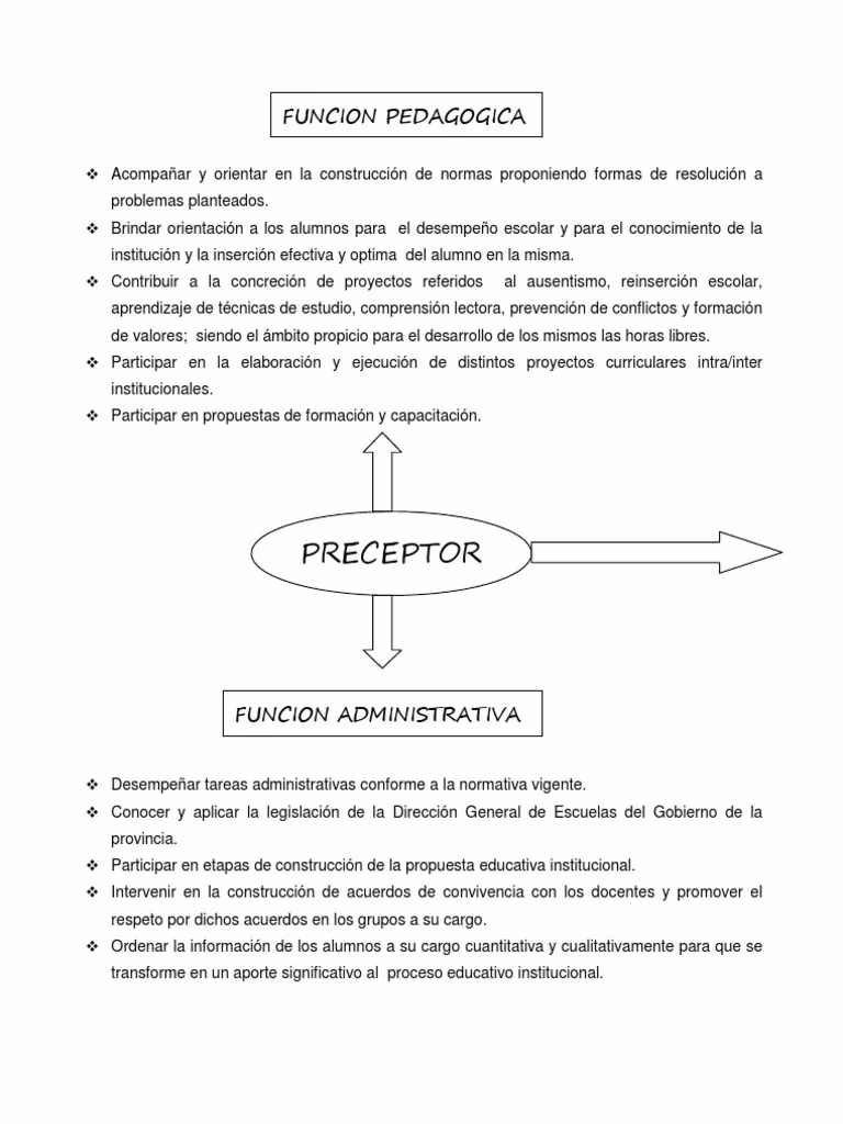 ¿Qué es un preceptor en un colegio?
