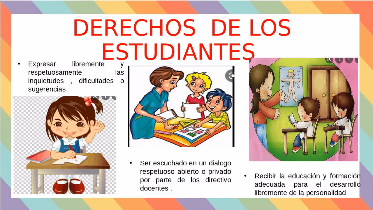 ¿Qué derechos tiene un estudiante en el colegio?