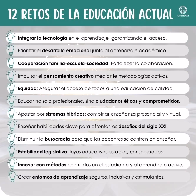 ¿Cuáles son los principales desafíos que enfrenta la educación en la actualidad?